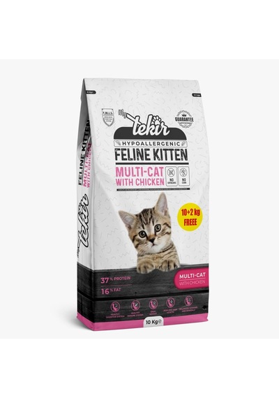 Tekir Hipoalerjenik Kitten Tavuklu Yavru Kedi Maması 10 KG