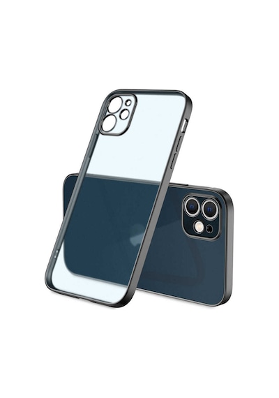 Apple Uyumlu iPhone 12 Uyumlu Hptk Mat Gbox Kılıf-siyah Siyah -