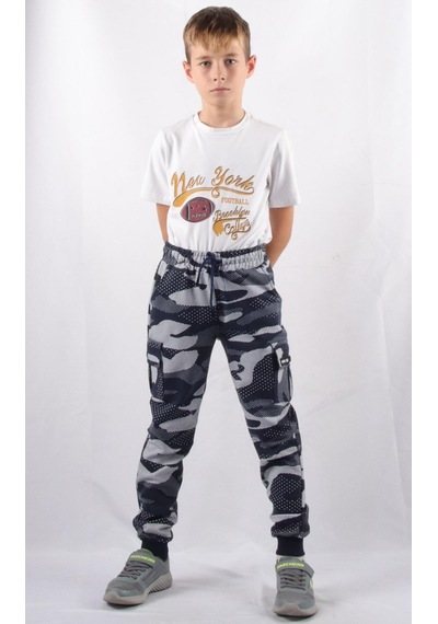 Alexandergardi C21-72100 Kargo Cepli Kamuflaj Erkek Çocuk Jogger Pantolon