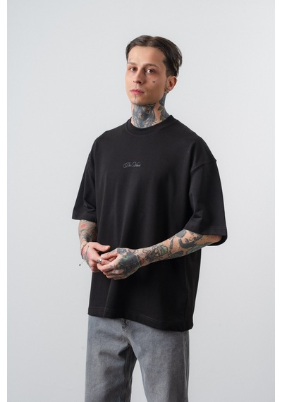 Respire Erkek Da Vinci The Last Supper Baskılı Oversize T-shirt Siyah