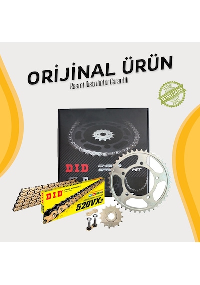Dıd Bajaj Dominar 250 Zincir Dişli Seti 2020-2024 X-ringli Zincir Gold Renk