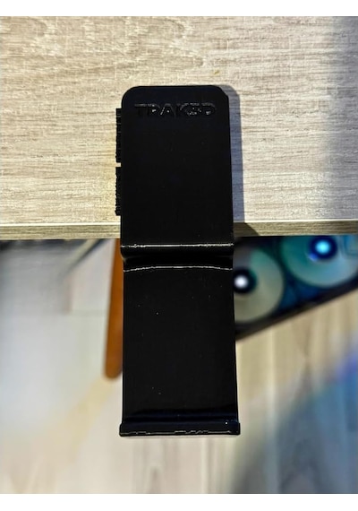 Siyah Premium Asılabilir Kulaklık Standı-kalın Masalar İçin İdeal, Sağlam Kaydırmaz Keçeli, Ergonomik Masaüstü Askı, Shadow Edition Long