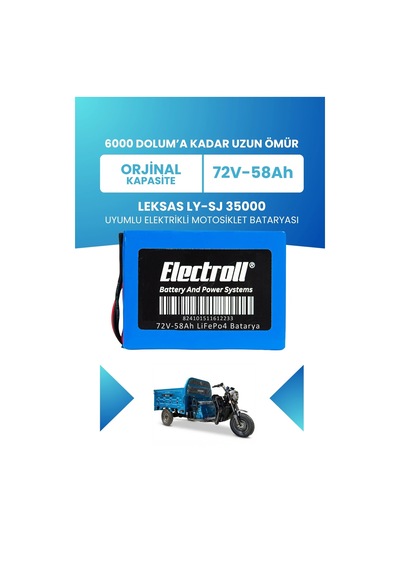 Leksas Ly-sj 35000 Batarya Standart Kapasite Lifepo4 72v 58ah Elektrikli Motosiklet Bataryası