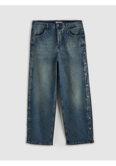 Lcw Limitless İndigo Kolay Giyilebilir Yanlardan Çıtçıtlı Erkek Jean Pantolon