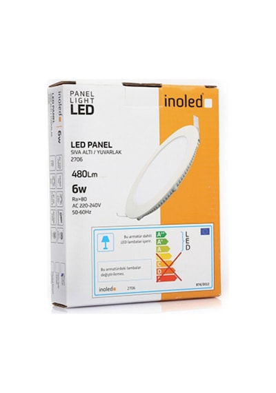Inoled 2706-01 6w Yuvarlak Sıva Altı Led Panel 6500k Beyaz