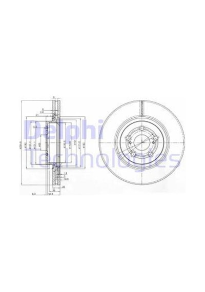 DELPHI BG3914 FREN DİSKİ ÖN AVENSIS 03-08  2.0 2.0 D4D 2.4 HAVALI
