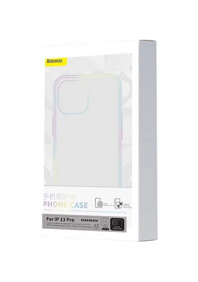 Baseus Crystal Apple Uyumlu iPhone  13 Pro Magsafe Silikon Kılıf+ekran Koruyuc
