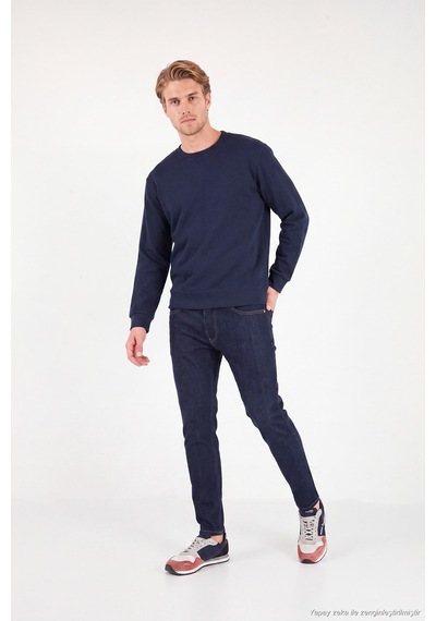Buratti Pamuklu Relaxed Fit Bisiklet Yaka Sweat Erkek Sweat 5901257 İndigo Indigo Buratti Pamuklu Relaxed Fit Bisiklet Yaka Sweat Erkek Sweat 5901257 İndigo Indigo