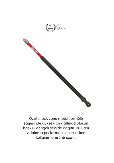 Vidalama Ph2 Yıldız Bits Uç 150 Mm Darbeli Vidalama Tornavida Aksesuarı Profesyonel Çelik Şok Emici