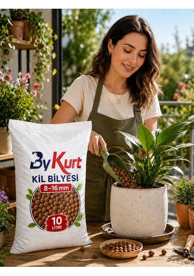 Kil Bilyesi 10 Litre 8-16 Mm Doğal Drenaj Taşı Saksı Bitkileri, Bahçe, Orkide Ve Hidroponik Kullanım 10 L