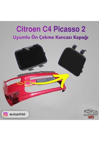 Citroën C4 Picasso 2 Uyumlu Ön Çekme Kancası Kapağı