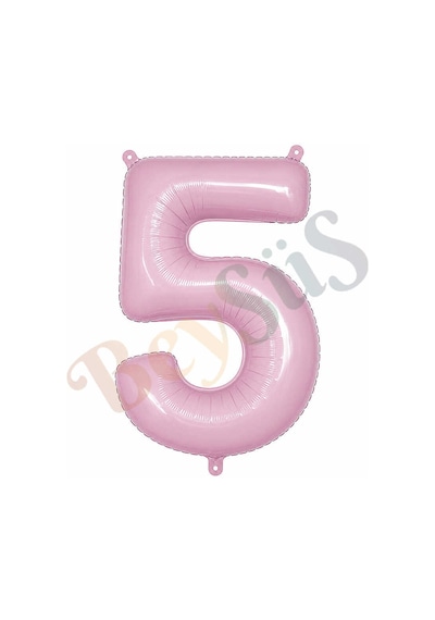 5 Rakam Folyo Balon Pembe Rengi 76 Cm