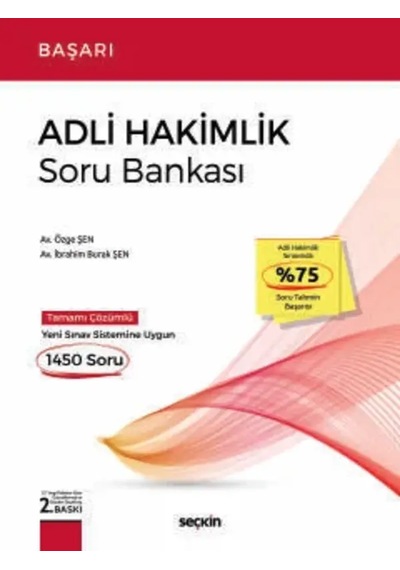 Başarı Adli Hakimlik Soru Bankası Av. Özge Şen,av. İbrahim Burak Şen