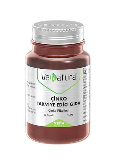 Venatura Çinko Takviye Edici Gıda 60 Kapsül 15Mg