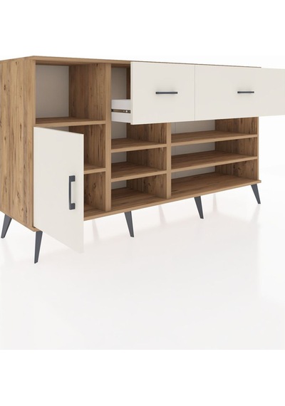 Hyperion Konsol 6 Raflı 2 Çekmeceli Tek Kapaklı 176x44x99 Çam-ay Çam-aytaşı Hyperion Konsol 6 Raflı 2 Çekmeceli Tek Kapaklı 176x44x99 Çam-ay Çam-aytaşı