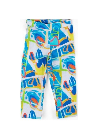 Nk Kids Kız Çocuk Cepli Desenli Pantolon-15877 Çok Renkli