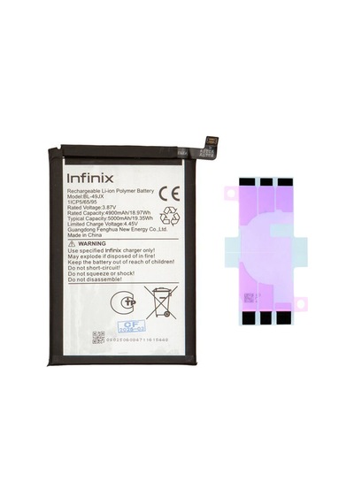 İnfinix Hot 40 Bl-49jx Batarya Pil Telefon Bataryası Pil Bandı Yanında