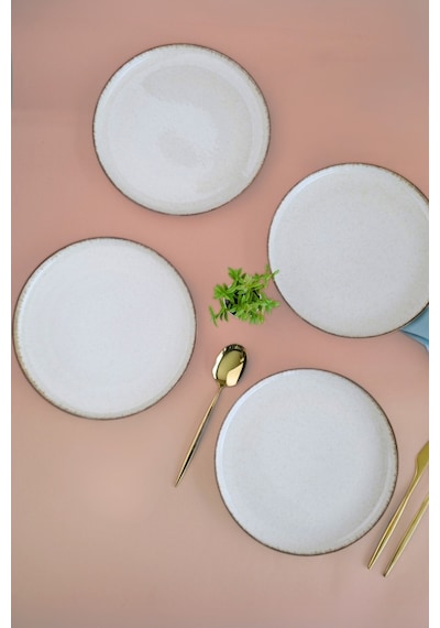 Kütahya Porselen Moderna Pasta Tabağı Tarçın 21cm 4 Lü Diğer