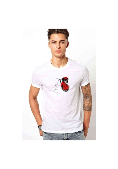 Alucard Baskılı Beyaz Erkek Tshirt