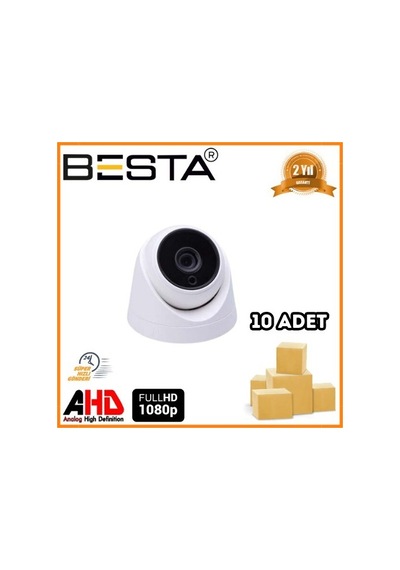 2 Mp 1080p 6 Atom Led Dome Ahd Güvenlik Kamerası 10 Adet Koli