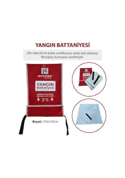 Yangın Battaniyesi 150x150cm