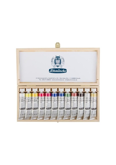 Schmincke : Guaj Boya Seti 12 X 20 Ml Ahşap Kutu