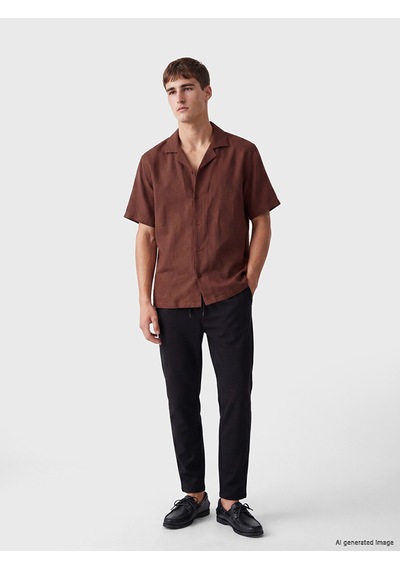 Lcw Vision Turuncu Regular Fit Dokulu Erkek Gömlek