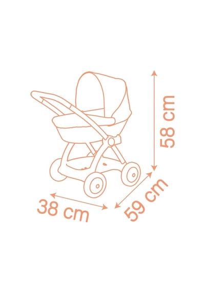 Smoby Baby Nurse Chulli Pop Oyuncak Bebek Arabası Pusetli Ve Başlıklı, Pembe 254124
