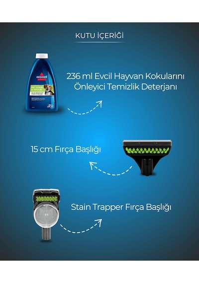 Bissell SpotClean Pet Select Evcil Hayvanlı Evlere Özel Halı – Koltuk Yıkama ve Leke Çıkarma Makinesi