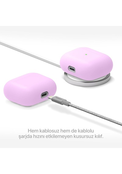 Airpods 3 Lansman Silikon Kılıf Lila