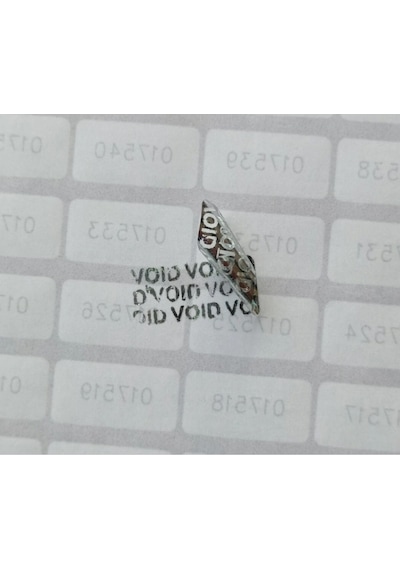 980 Adet 1X2Cm Hologramlı Garanti Etiketi Seri Numaralı