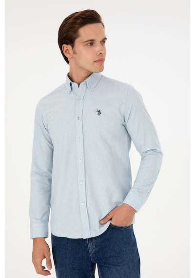 U.s. Polo Assn. Erkek Açık Mavi Gömlek Desenli 50296626-vr003 Açık Mavi