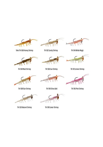 Hanfish Teke Shrimp Karides 75 MM 7 G Silikon Yem