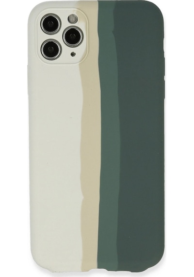 Gld-spt- Newface Apple Uyumlu iPhone 11 Pro Kılıf Ebruli Lansman Silikon - Beyaz-gri