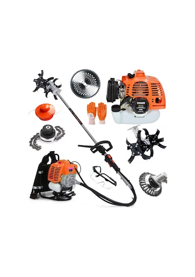 Mager Çapa Aparatlı Toplam 5 Başlık Tırpan Çim Biçme Makinesi