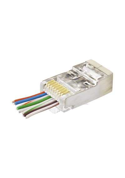 Cat6e Ez Rj45 Metal Konnektör 100 Adet Plastik Kutu - Şeffaf Nd2423