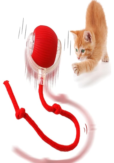 Tineke Hareketli Otomatik Yuvarlanan Kuyruklu Top Kedi Oyuncağı