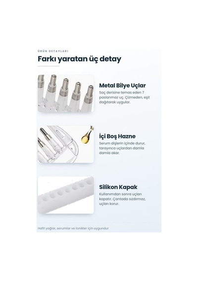 Mor Serum Hazneli Saç Tarağı Hazneli Saç Derisi Bakım Yağ Serum Tarağı Masaj Başlıklı Tarak