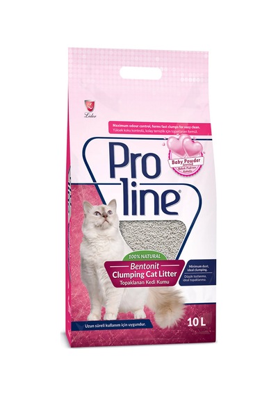Proline Bentonit Bebek Pudralı Kedi Kumu 10 L