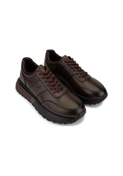 Tamer Tanca Erkek Hakiki Deri Kahve Sneakers & Spor Ayakkabı 298 3229-2665 Erk Ayk Sk25-26 Kahve Slvr Alkl Kahve