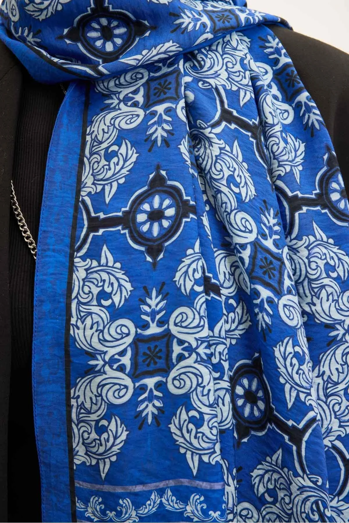 Silk Home Mayda Şal 81019-04 Saks mavi