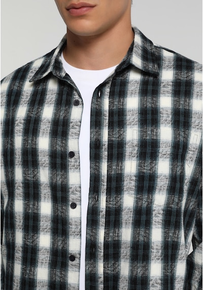 Colin's Colins Regular Fit Shirt Neck Ekoseli Erkek Yeşil Uzun Kol Gömlek Cl1080518 Q1.v1 Grn