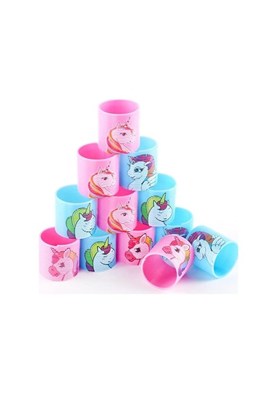 4 Adet Stres Yayı Unıcorn Stres Oyuncakları Akordiyon Yay Stres Oyunları Eğitici Oyuncak Yay