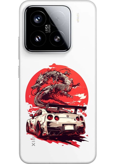 Xiaomi Mi 15 Pro Uyumlu Gtr Ejderha Tasarımlı Baskılı Silikon Kılıf Renkli