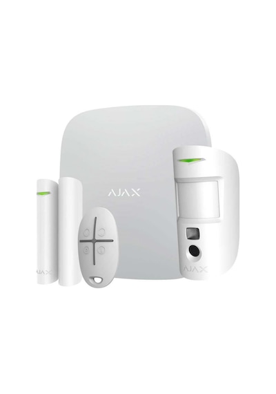 AJAX Starter Hub Kit Plus Kablosuz Alarm Seti Keypad Yok Beyaz