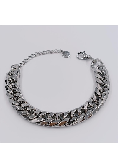 Çelik Silver Klasik Retro Kalın Zincir Bileklik-1240