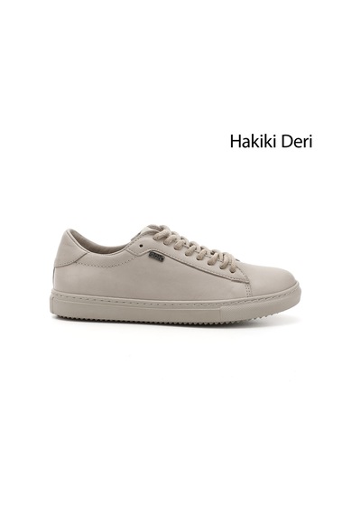 Gönderi(R) Gönderi R Bej Antik Bağcıklı Termo Taban Hakiki Deri Sneaker Bej