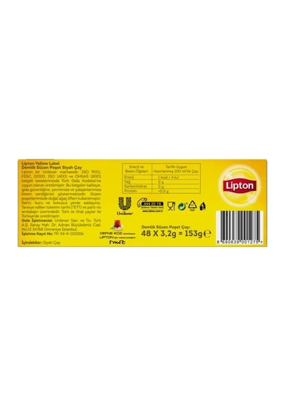 Yellow Demlik Poşet 153gr