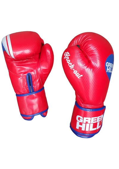 Green Hill Knock Out Carbon Deri Boks Ve Kick-boks Eldiveni Kırmızı