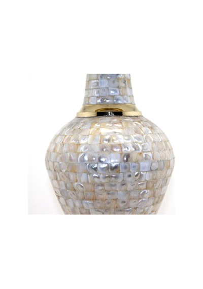 1 Adet Pirinç Sedefli Vazo Dekoratif Ev Ve Salon Aksesuarı, 35 Cm, Brass Decorative Vase Nar
